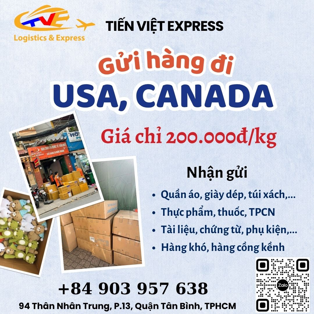Gửi hàng đi USA, Canada - Tiến Việt Express